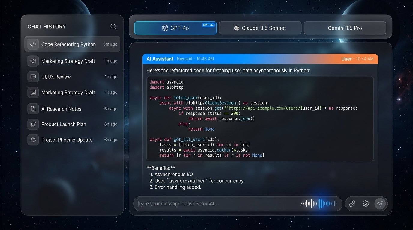 AI Chat application viewport